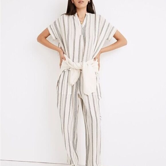 NWOT Madewell Lightspun Lakeline Popover Shirt Jacquard Sz XXS - Picture 2 of 11